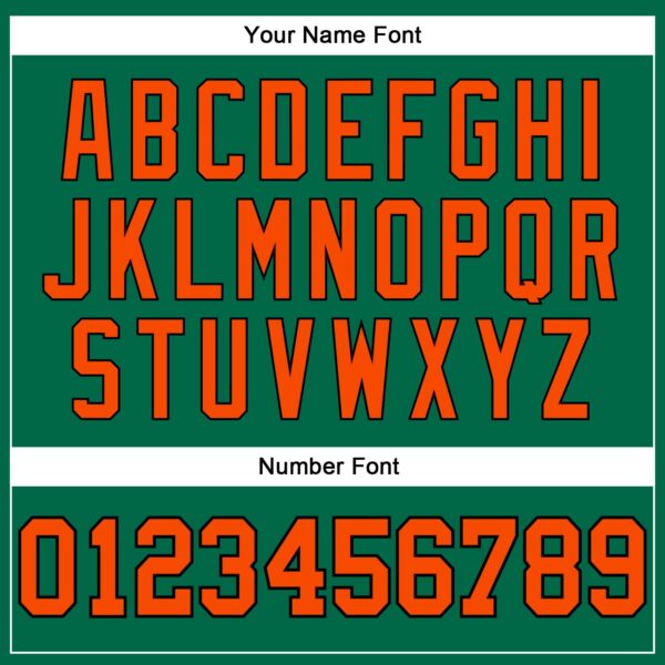 Custom Kelly Green Orange-Black Authentic Throwback Basketball Jersey