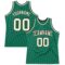 Custom Kelly Green Cream-Black Authentic Throwback Basketball Jersey