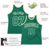 Custom Kelly Green Kelly Green-Cream Authentic Throwback Basketball Jersey