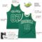 Custom Kelly Green Kelly Green-Cream Authentic Throwback Basketball Jersey