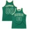 Custom Kelly Green Kelly Green-Cream Authentic Throwback Basketball Jersey