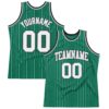 KellyGreen0385_90e3b722-fd0f-471b-a095-f056815a42bd Custom Kelly Green White Pinstripe White Gray-Black Authentic Basketball Jersey