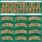Custom Kelly Green White Pinstripe Orange Authentic Basketball Jersey