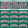 Custom Kelly Green White Pinstripe Pink Authentic Basketball Jersey