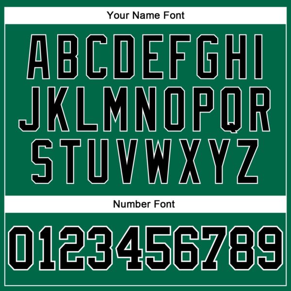 Custom Kelly Green White Pinstripe Black Authentic Basketball Jersey