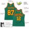 Custom Kelly Green Gold-Red Authentic Throwback Basketball Jersey