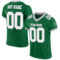 KellyGreen0447 Custom Kelly Green White-Gray Mesh Authentic Football Jersey