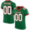 KellyGreen0450 Custom Kelly Green White-Red Mesh Authentic Football Jersey
