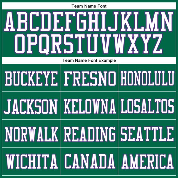 KellyGreen0455-2 Custom Kelly Green White-Purple Mesh Authentic Football Jersey