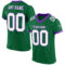 KellyGreen0455 Custom Kelly Green White-Purple Mesh Authentic Football Jersey