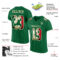 KellyGreen0456-1 Custom Kelly Green Vintage Mexican Flag-City Cream Mesh Authentic Football Jersey