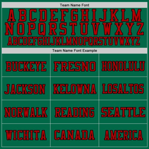 Custom Kelly Green Red-Black Mesh Authentic Football Jersey