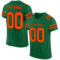 KellyGreen0465 Custom Kelly Green Orange-Black Mesh Authentic Football Jersey