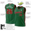 Custom Kelly Green Red-Black Authentic Throwback Basketball Jersey