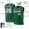 Custom Kelly Green White-Royal Authentic Throwback Basketball Jersey