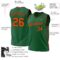 Custom Kelly Green Orange-Black Authentic Throwback Basketball Jersey