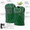 Custom Kelly Green Black-White Authentic Throwback Basketball Jersey