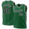 Custom Kelly Green Black-White Authentic Throwback Basketball Jersey