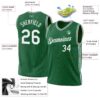 Custom Kelly Green White Authentic Throwback Basketball Jersey