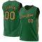 Custom Kelly Green Old Gold-Black Authentic Throwback Basketball Jersey