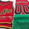 Custom Kelly Green Orange-White Authentic Throwback Basketball Jersey