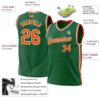 Custom Kelly Green Orange-White Authentic Throwback Basketball Jersey