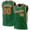 Custom Kelly Green Orange-White Authentic Throwback Basketball Jersey