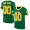 KellyGreen0615 Custom Kelly Green Gold-White Mesh Authentic Throwback Football Jersey