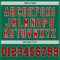 Custom Kelly Green Red-Black Mesh Authentic Throwback Football Jersey