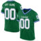 KellyGreen0624 Custom Kelly Green White-Royal Mesh Authentic Throwback Football Jersey