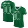 Custom Kelly Green White Mesh Authentic Throwback Football Jersey