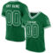 Custom Kelly Green White Mesh Authentic Throwback Football Jersey