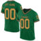 KellyGreen0633 Custom Kelly Green Old Gold-Black Mesh Authentic Throwback Football Jersey