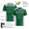 Custom Kelly Green Gray Authentic Football Jersey