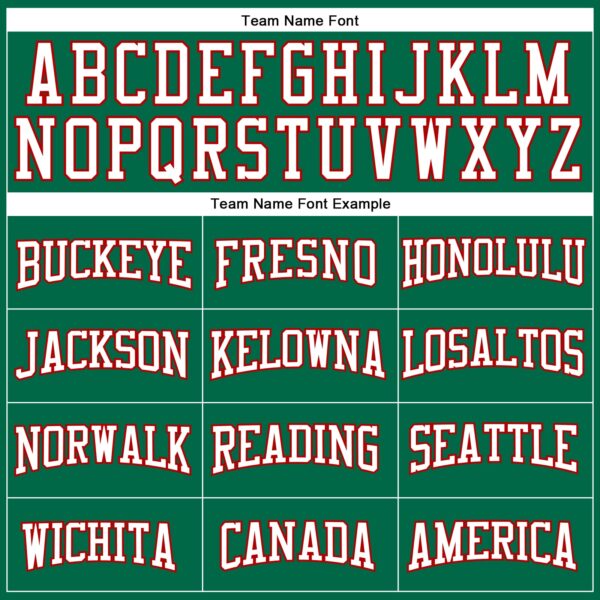 Custom Kelly Green White-Red Authentic Football Jersey