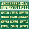 Custom Kelly Green White-Yellow Authentic Football Jersey