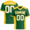 KellyGreen0637 Custom Kelly Green White-Yellow Authentic Football Jersey