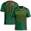 Custom Kelly Green Black-Yellow Authentic Football Jersey