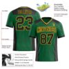 Custom Kelly Green Black-Yellow Authentic Football Jersey