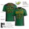 KellyGreen0638-2 Custom Kelly Green Black-Yellow Authentic Football Jersey