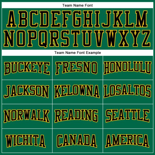 Custom Kelly Green Black-Yellow Authentic Football Jersey