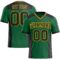 KellyGreen0638 Custom Kelly Green Black-Yellow Authentic Football Jersey