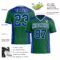 KellyGreen0639-2 Custom Kelly Green Royal-White Authentic Football Jersey