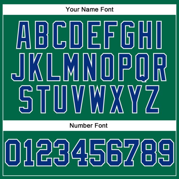 Custom Kelly Green Royal-White Authentic Football Jersey