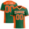 Custom Kelly Green Orange-White Authentic Football Jersey