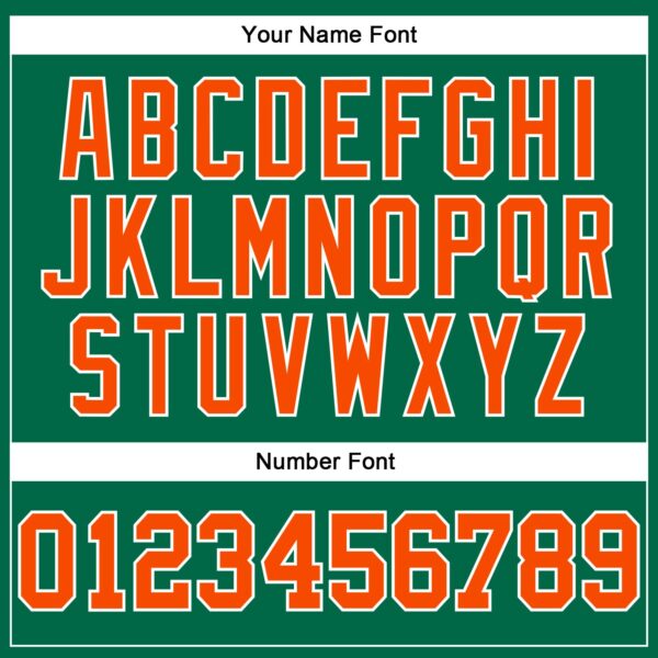 Custom Kelly Green Orange-White Authentic Football Jersey