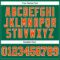 KellyGreen0640-4 Custom Kelly Green Orange-White Authentic Football Jersey