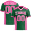 Custom Kelly Green Pink-White Authentic Football Jersey