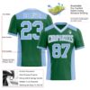 Custom Kelly Green Light Blue-White Authentic Football Jersey