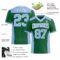 Custom Kelly Green Light Blue-White Authentic Football Jersey